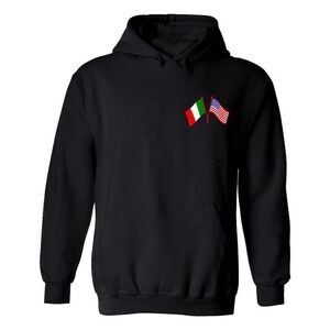italian/american flag sweatshirt